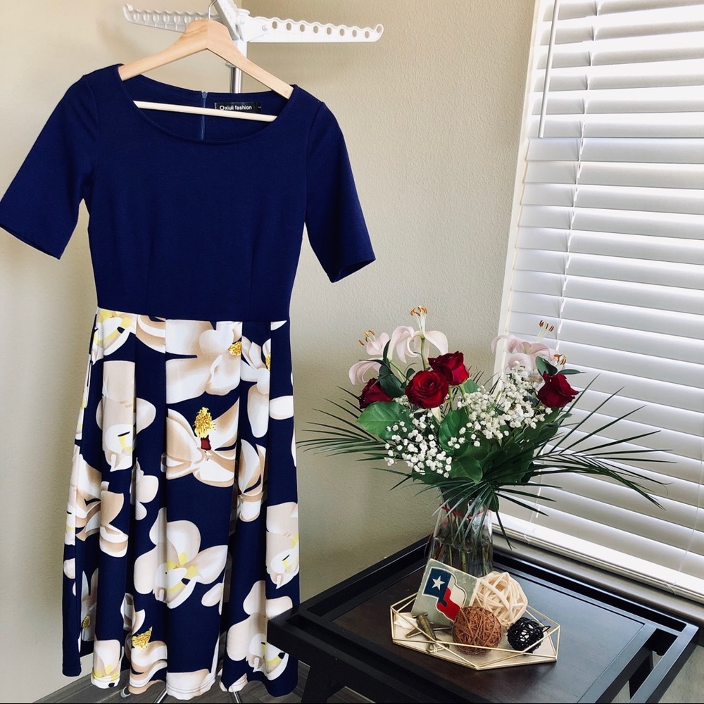 Vintage Swing Midi Dress WITH POCKETS